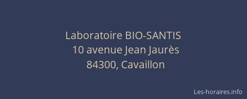Laboratoire BIO-SANTIS