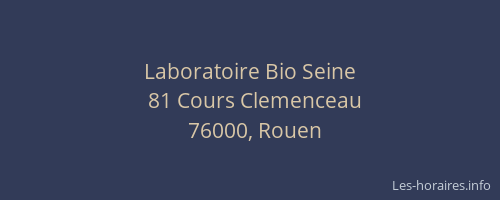 Laboratoire Bio Seine