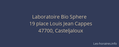 Laboratoire Bio Sphere
