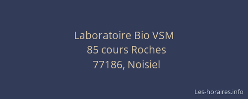 Laboratoire Bio VSM