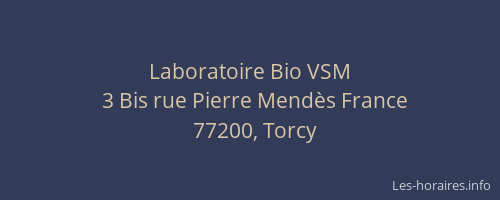 Laboratoire Bio VSM