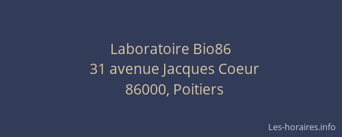 Laboratoire Bio86