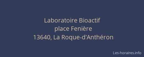 Laboratoire Bioactif