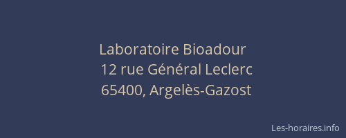 Laboratoire Bioadour