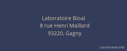 Laboratoire Bioal