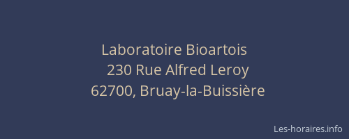 Laboratoire Bioartois