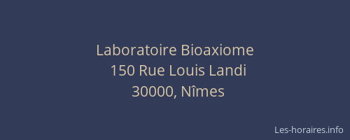 Laboratoire Bioaxiome