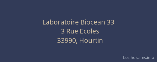 Laboratoire Biocean 33