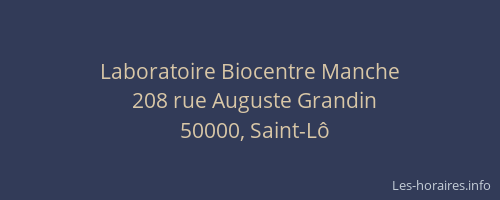 Laboratoire Biocentre Manche