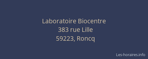 Laboratoire Biocentre