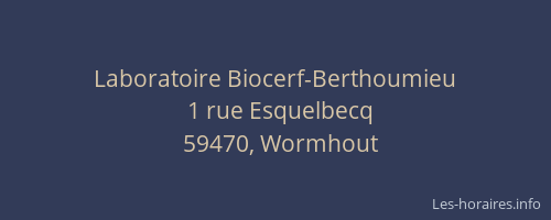 Laboratoire Biocerf-Berthoumieu