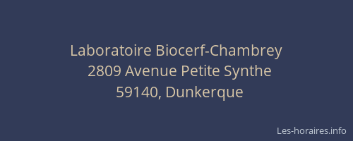 Laboratoire Biocerf-Chambrey