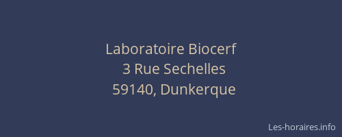 Laboratoire Biocerf