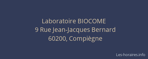 Laboratoire BIOCOME