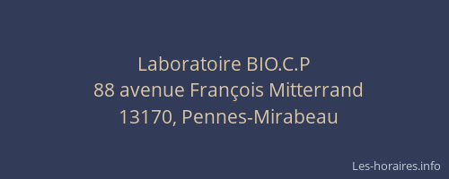 Laboratoire BIO.C.P