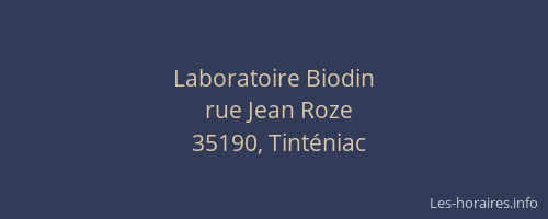 Laboratoire Biodin