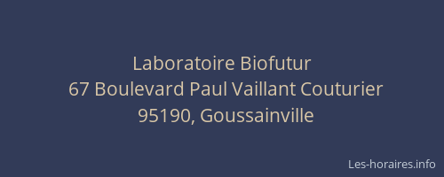 Laboratoire Biofutur