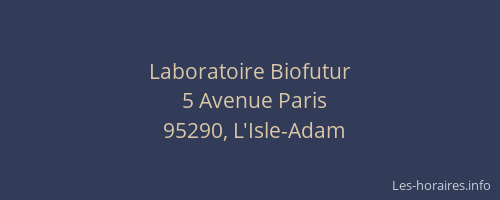 Laboratoire Biofutur