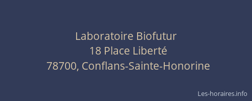 Laboratoire Biofutur