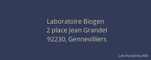 Laboratoire Biogen