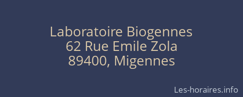 Laboratoire Biogennes