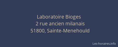 Laboratoire Bioges