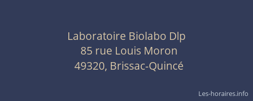 Laboratoire Biolabo Dlp