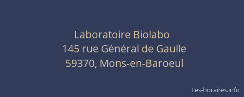 Laboratoire Biolabo