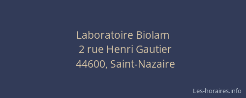 Laboratoire Biolam