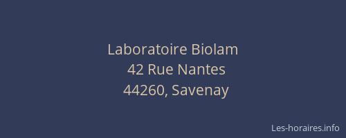 Laboratoire Biolam