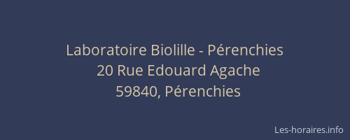 Laboratoire Biolille - Pérenchies