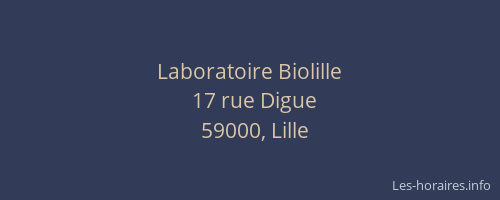 Laboratoire Biolille