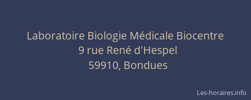 Laboratoire Biologie Médicale Biocentre