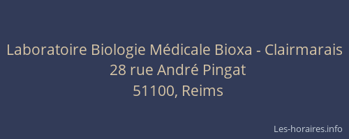 Laboratoire Biologie Médicale Bioxa - Clairmarais