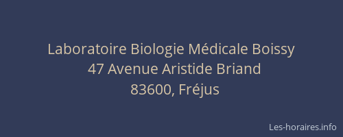 Laboratoire Biologie Médicale Boissy