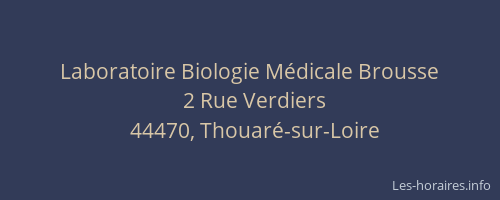 Laboratoire Biologie Médicale Brousse
