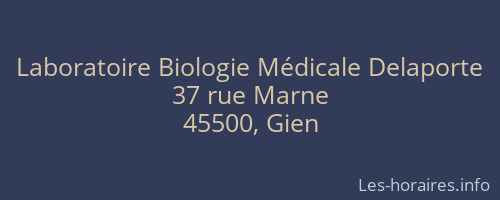 Laboratoire Biologie Médicale Delaporte