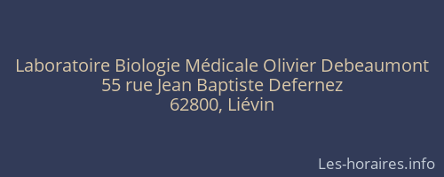 Laboratoire Biologie Médicale Olivier Debeaumont