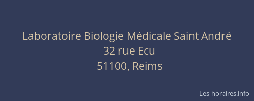 Laboratoire Biologie Médicale Saint André