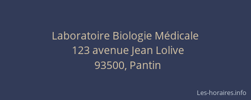 Laboratoire Biologie Médicale