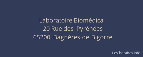 Laboratoire Biom&eacute;dica