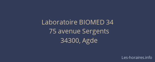 Laboratoire BIOMED 34