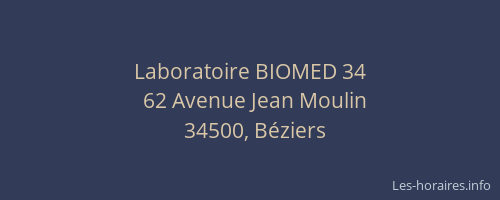 Laboratoire BIOMED 34
