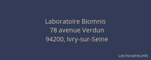 Laboratoire Biomnis