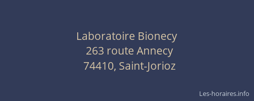 Laboratoire Bionecy