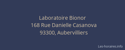 Laboratoire Bionor