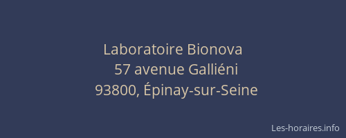 Laboratoire Bionova