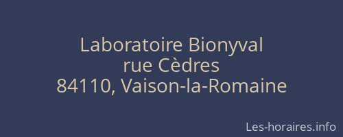 Laboratoire Bionyval