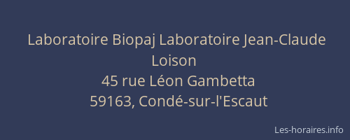 Laboratoire Biopaj Laboratoire Jean-Claude Loison