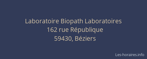 Laboratoire Biopath Laboratoires